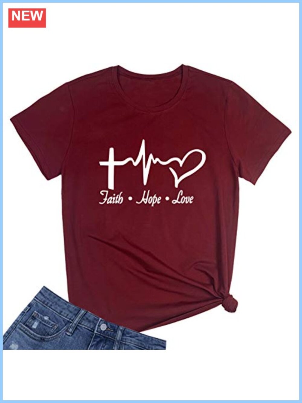 Womens Graphic Cotton Tee Crew Neck Short Sleeve Casual T-Shirt